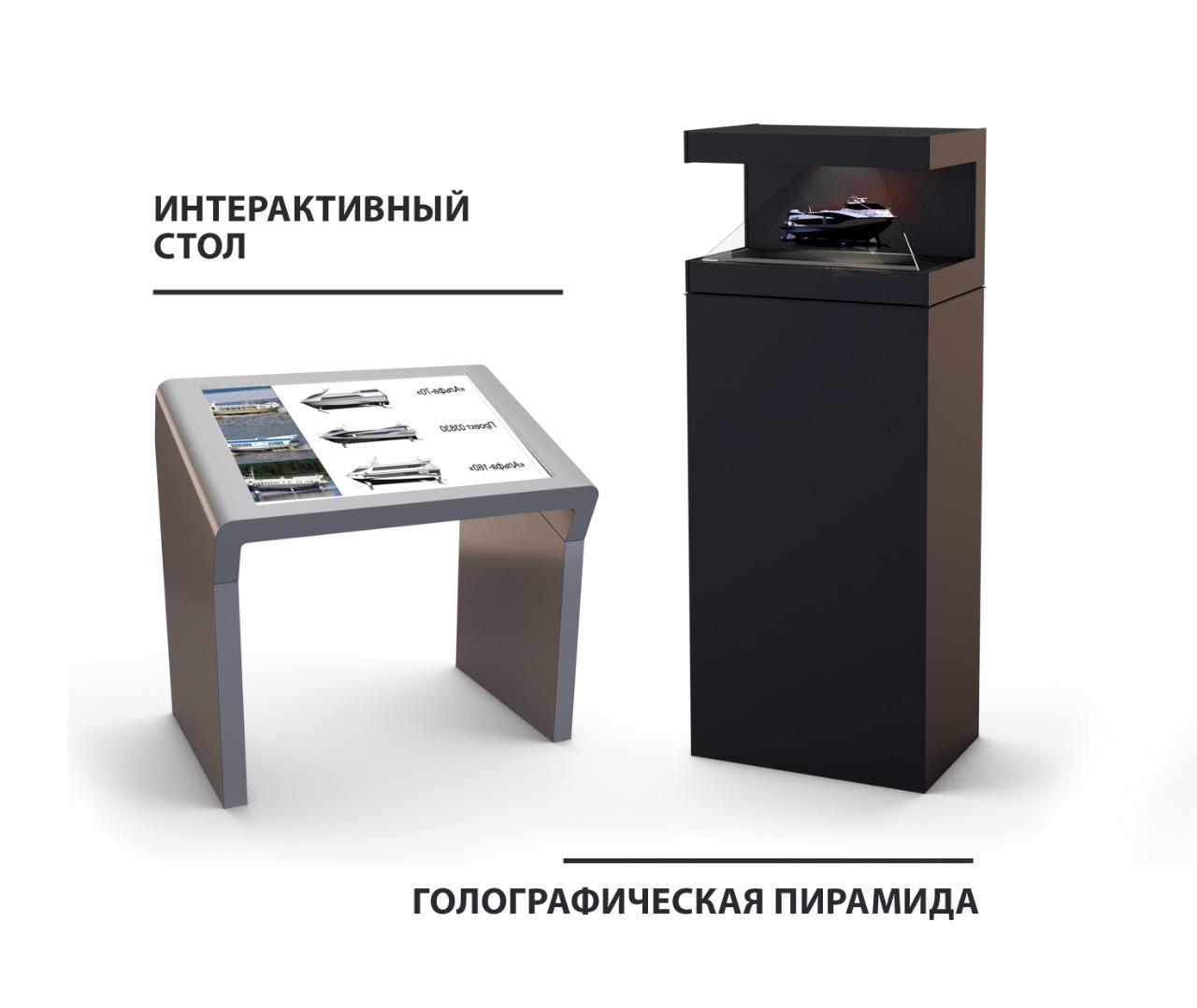 Интерактивный стол и голографическая пирамида?